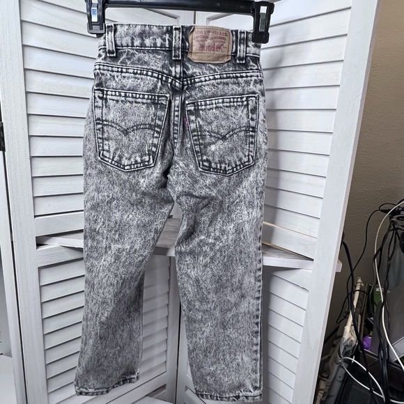 Vtg 80s Levi's 505 Boys Jeans Acid Wash Gray Size 8 USA Made RARE HTF - Picture 4 of 9